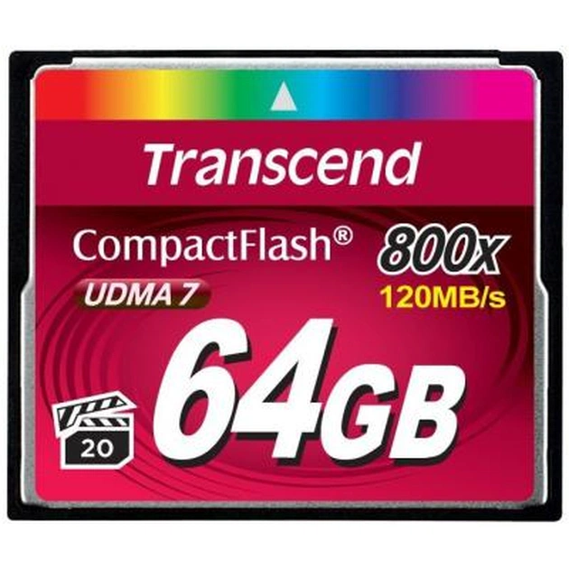 Карта памяти Transcend 64GB 800x (TS64GCF800) - изображение 1