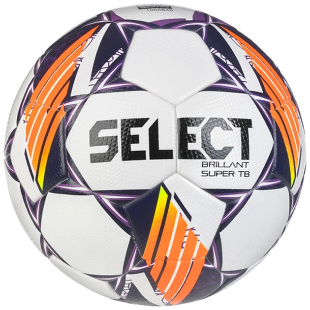 Мяч футбольный Select Brillant Super FIFA TB v24 біло-фіолетовий Уні 5 (5703543350575) - изображение 1