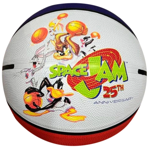 М'яч баскетбольний Spalding Space Jam 25TH Anniversasy Tune Squad білий, червоний Уні 7 84687Z (689344416618) - изображение 1