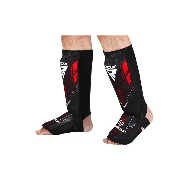 Захист гомілки і стопи RDX Neoprene Shin Instep IMMAF-1 Red XL (SGN-IMF-1R-XL) - picture 3