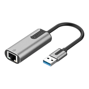 Перехідник USB 3.0 to Ethernet RJ45 1000Mb Aluminum black Vention (CEWHB) изображение 1