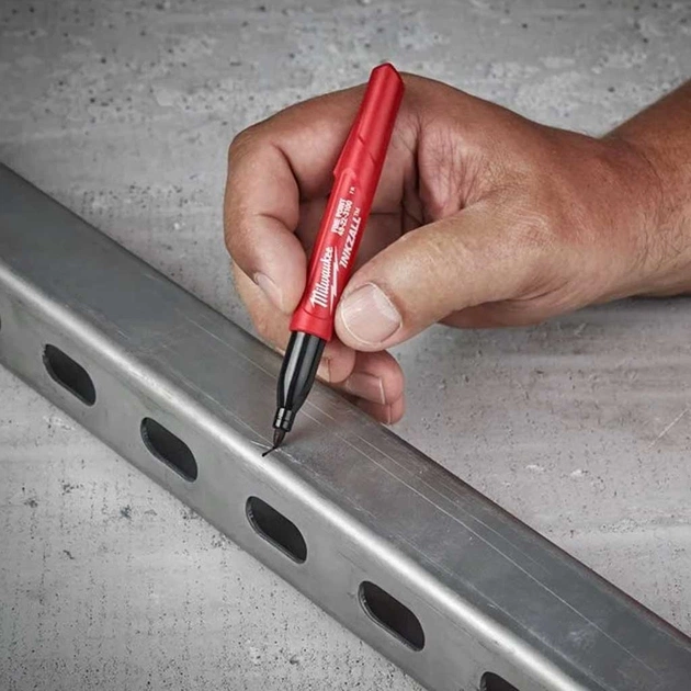 Маркер Milwaukee для будмайданчика INKZALL, тонкий, чорний (48223100) - picture 7