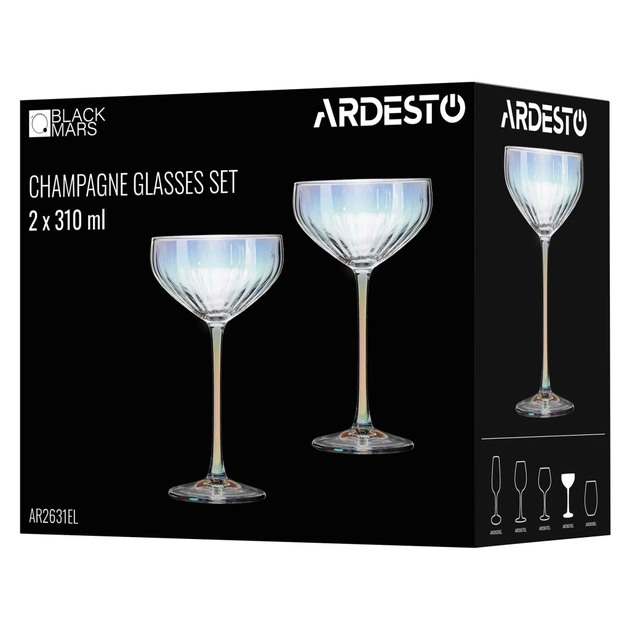 Набір келихів Ardesto Black Mars Zenith 310мл, 2шт, скло, прозорий (AR2631EL) - picture 4