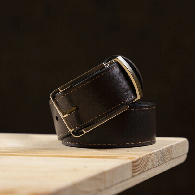 Ремінь Grande Pelle Брючний двосторонній Коричневий та Чорний (11155) - зображення 6