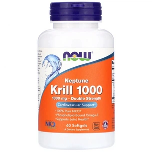 Жирные кислоты Now Foods Крилевый Жир 1000мг, Neptune Krill 1000, Double Strength, 6 (NOW-01627) изображение 1