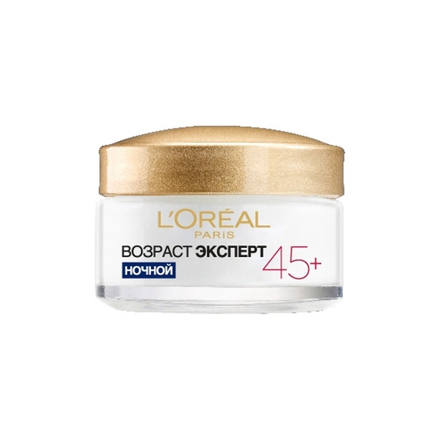 Крем для обличчя L'Oreal Paris Вік експерт 45+ проти зморшок нічний 50 мл (3600522548072/3600524033231) - изображение 1