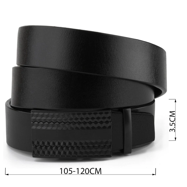 Ремень Vintage Мужской с автоматической пряжкой мозаика Черный (20299) - изображение 3