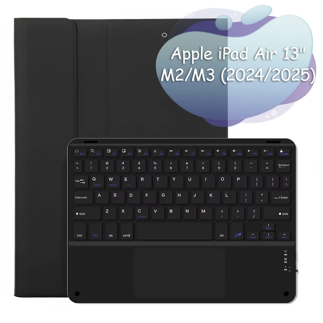 Чохол до планшета BeCover Keyboard+TouchPad Apple iPad Air 13" M2/M3 (2024/2025) Black (712601) - изображение 1