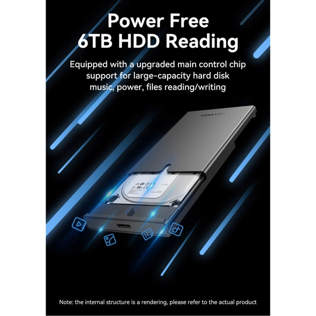 Кишеня зовнішня Vention 2.5" HDD/SSD USB 3.0 Micro-B Black (KPAB0) - picture 5