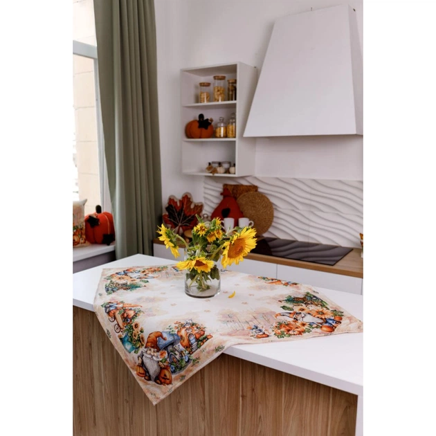 Скатертина Прованс гобеленова Гарбузові гноми D-180 (036335) - зображення 8
