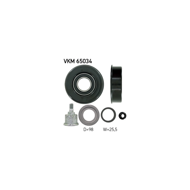 Ролик натягувача ременя SKF VKM 65034 - зображення 1