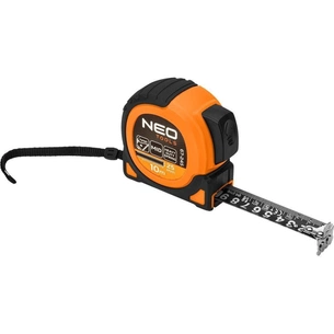 Рулетка Neo Tools Super Black, 10мx25мм, з фіксатором змотування, магніт (67-245) зображення 1