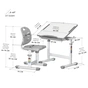 Парта зі стільцем Evo-kids Evo-06 Plus Grey (Evo-06 Plus G) - зменшене зображення 3