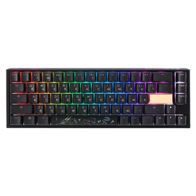 Клавіатура Ducky One 3 SF Cherry MX Red RGB UA USB Black (DKON2167ST-RUAPXCLAWSC1) - зображення 1