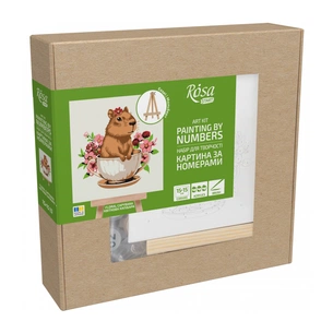 Картина по номерам Rosa Квіткова капібара, 15х15см, з мольбертом (4823098548591) picture 1