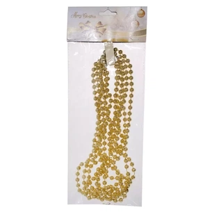 Намисто на ялинку Chomik 2.7м 6 мм, пластик, золотий (5901292658502_2) зображення 1