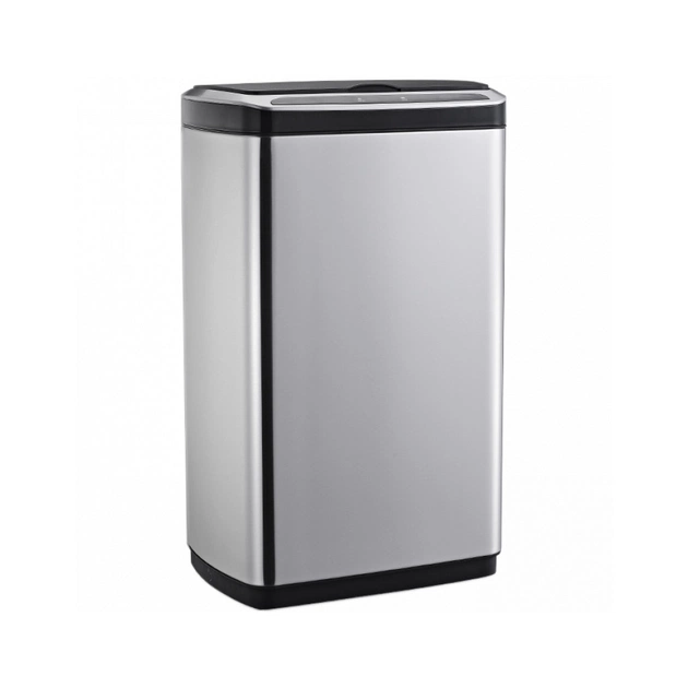Контейнер для сміття JAH сенсорний прямокутний з вн. відром срібний металік 30 л (6396) - зображення 1