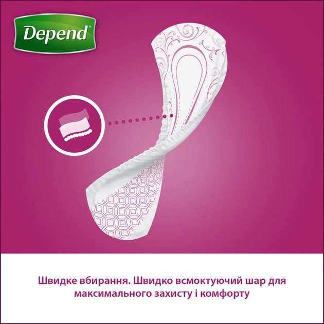 Урологические прокладки Depend Super Pad 8 шт. (5029053546186//5029053561608) - изображение 6