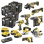Набір електроіструментів DeWALT 8 од., 18 В XR Li-lon, 4 кейса TSTAK, 4*5Ah АКБ та 1 ЗП (DCK865P4T) - зменшене зображення 1