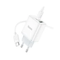 Зарядний пристрій HOCO C105A Stage 1xUSB-C PD20W + 1xUSB QC3.0 + cable USB-C to USB-C White (6931474782922) - зменшене зображення 4
