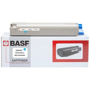 Тонер-картридж BASF OKI C824/834/844/ 47095707 Cyan (KT-47095707) зображення 1