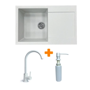 Мийка кухонна Adamant Horizon Old stone + змішувач + дозатор (182496901510) зображення 1