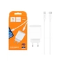 Зарядний пристрій Denmen USB-C PD20W 3.6A + cable USB-C to Lightning white (DM-DC06L-WH) - зменшене зображення 1