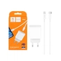Зарядний пристрій Denmen USB-C PD20W 3.6A + cable USB-C to Lightning white (DM-DC06L-WH) - зменшене зображення 1
