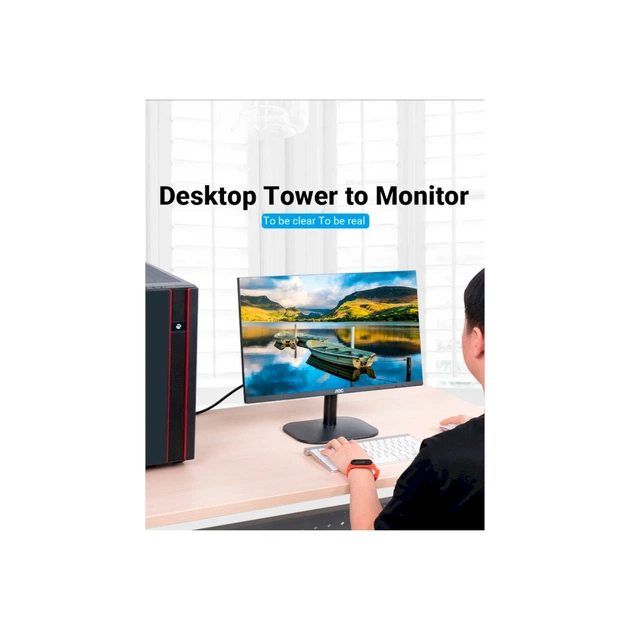 Кабель мультимедійний VGA 15M-15M 2.0m ferrite Vention (DAEBH) - picture 4