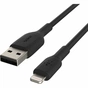 Дата кабель USB 2.0 AM to Lightning 1.0m PVC black Belkin (CAA001BT1MBK) - зменшене зображення 1
