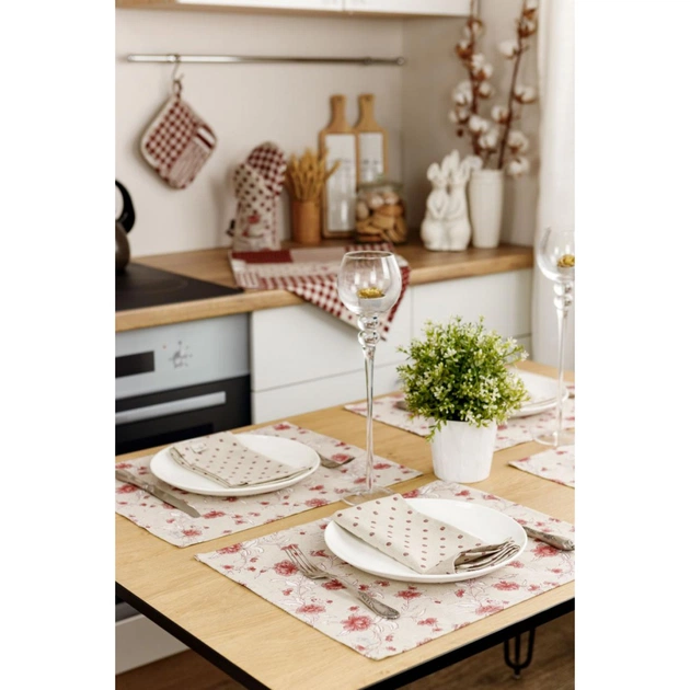 Кухонна прихватка Прованс Рукавичка Печворк бордо Господиня (031508) - picture 8