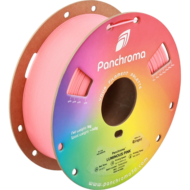 Пластик для 3D-принтера Polymaker PLA PANCHROMA LUMINOUS 1,75mm 1kg PINK (CA02034) - зображення 1