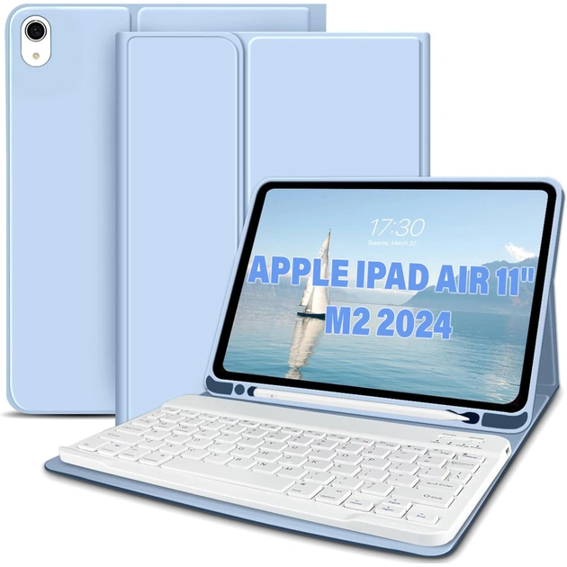 Чохол до планшета BeCover Keyboard Apple iPad Air 11" M2/M3 (2024/2025) Light Blue (711397) - изображение 1