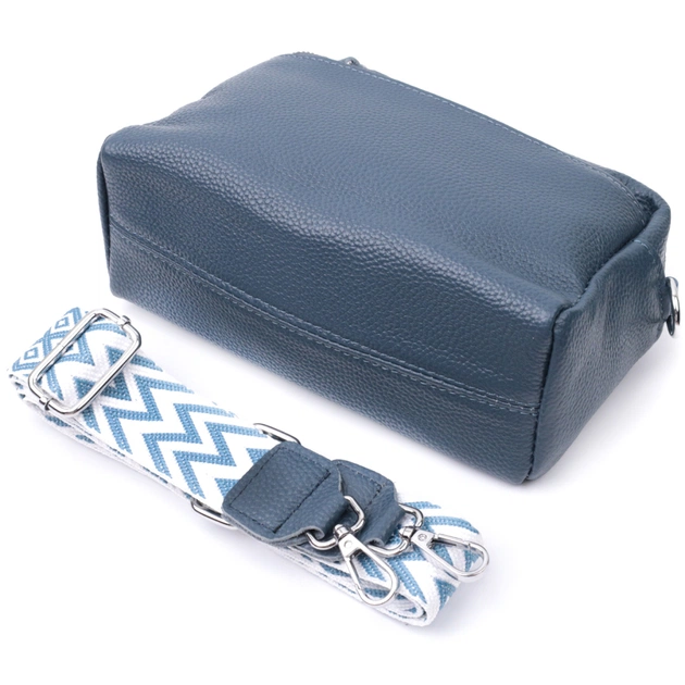 Сумка Vintage Женская кожаная Синяя (22652) - изображение 8