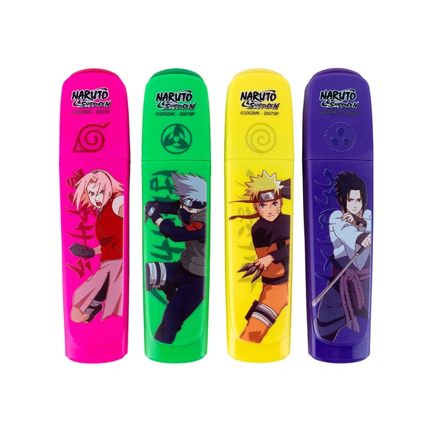 Набір маркерів Kite Highlighter Naruto, набір з 4-х кольорів (NR24-444) - picture 1
