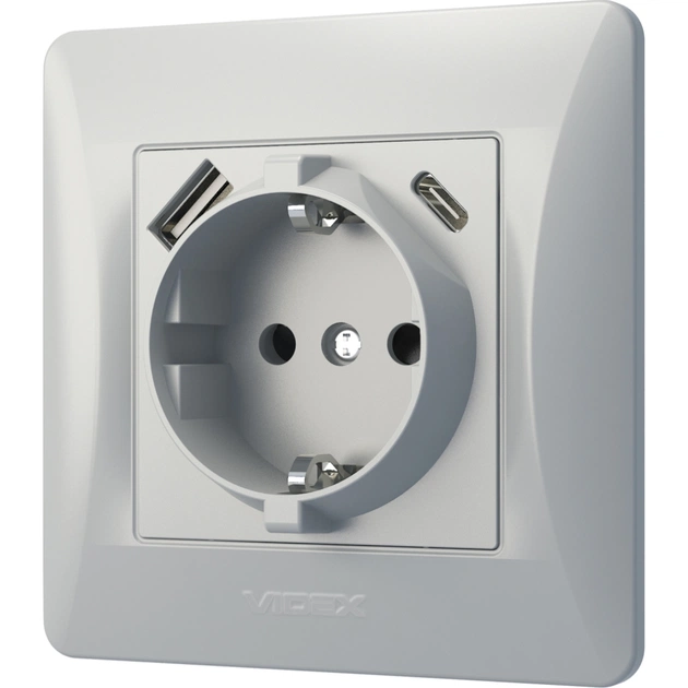 Розетка Videx VF-BNSK1GUC-SS - зображення 3