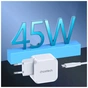 Зарядное устройство Choetech USB-C PD45W QC3.0/PPS GaN (PD8007-EU-WH) - уменьшенное изображение 6