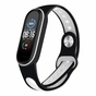 Ремінець до фітнес браслета BeCover Sport Style для Xiaomi Mi Smart Band 5 Black-White (705170) - уменьшенное изображение 1