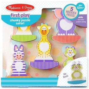 Розвиваюча іграшка Melissa&Doug Формовий пазл Сафарі (MD1886) зображення 1