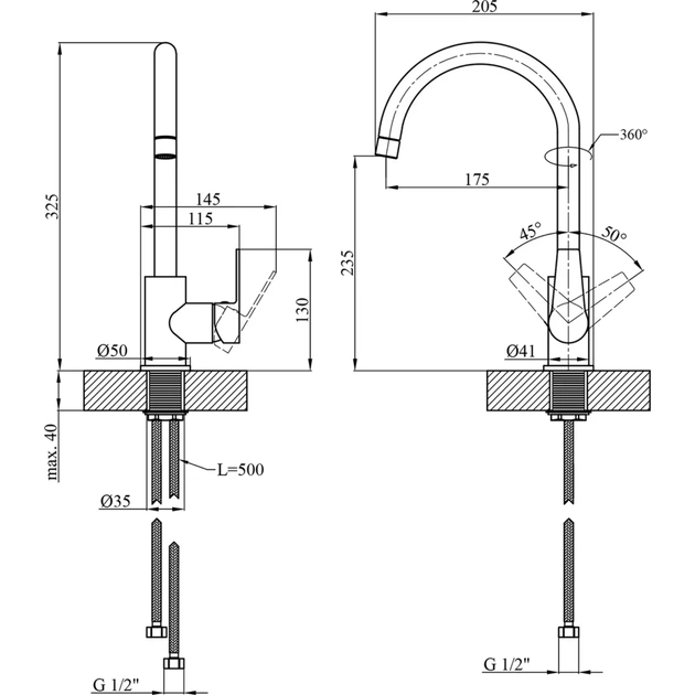 Змішувач Kroner Hagen-C030 (CV032257) - зображення 9