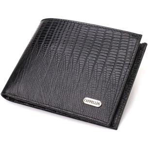 Портмоне Canpellini З натуральної шкіри Чорне (21868) зображення 1