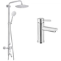 Душовий гарнітур Kroner Edelstahl Klassisch-ESG063 + змішувач Edelstahl Klassisch-ESG010 (CVS30204) - preview 1