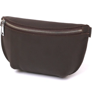 Сумка Shvigel Шкіряна матова бананка Коричнева (16381) зображення 1