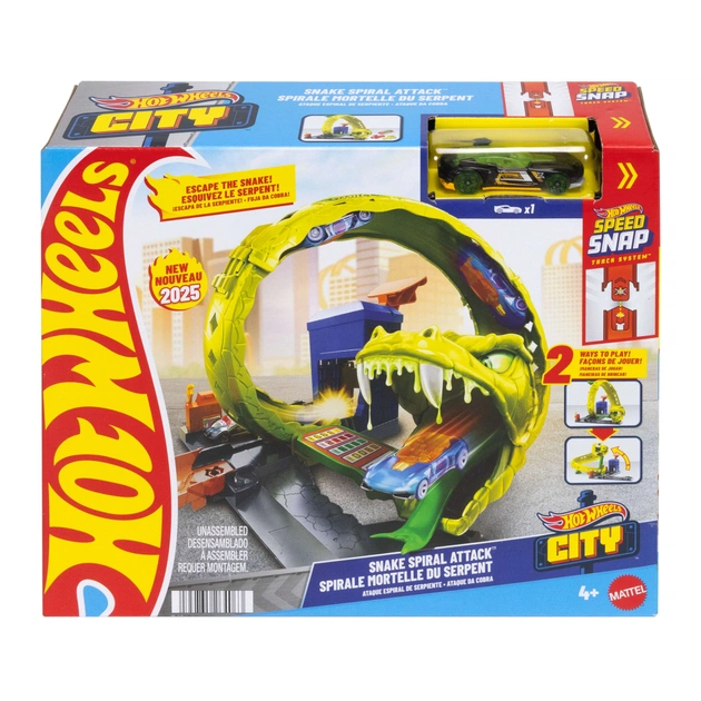Автотрек Hot Wheels City Спіральна атака Змії (JBM63) - picture 1