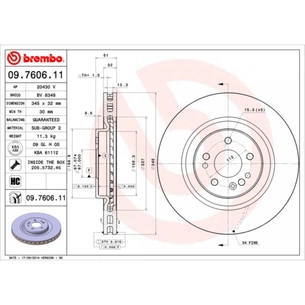 Гальмівний диск Brembo 09.7606.11 зображення 1