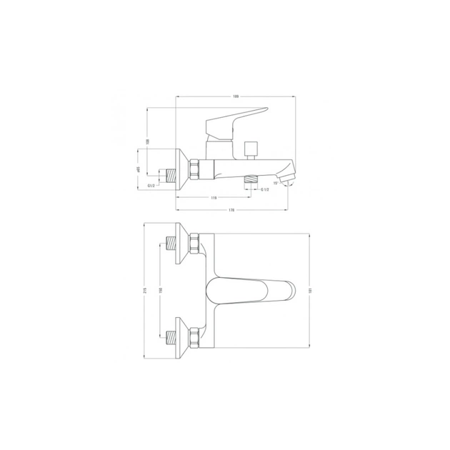 Змішувач Deante Chaber BGC 010M+BGC 021N з душовим гарнітуром Neo NEE 041K (BGCA010M) - picture 2