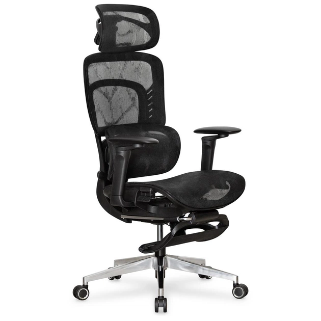 Офісне крісло Mealux M10 Air Massage (з масажним ефектом) Black (HF-M10 M/BB) - зображення 1