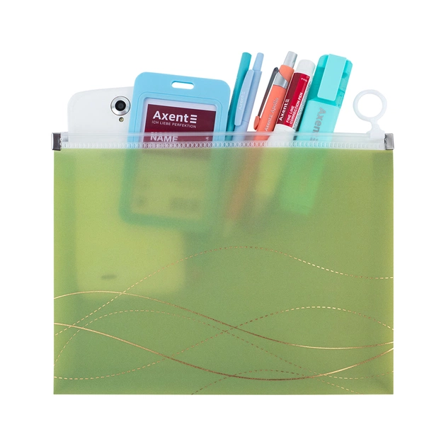 Папка на блискавці Axent zip-lock А5 Waves-3 (1498-42-A) - picture 3