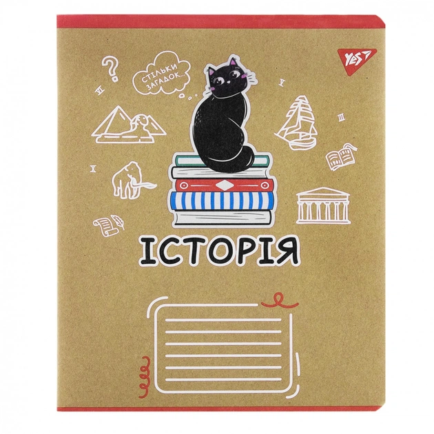 Зошит Yes предметний ІСТОРІЯ Black cat 48 аркушів, клітинка (767473) - изображение 1