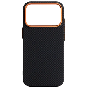 Чохол до мобільного телефона Armorstandart LikeCarbon2 SE MagCase Apple iPhone 17 Pro Kevlar Black Orange (ARM89164) зображення 1